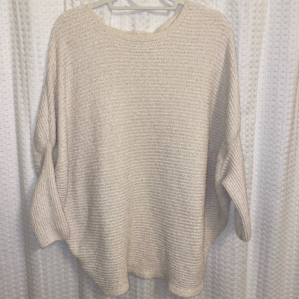 Favlux fashion cream cropped sleeve sweater